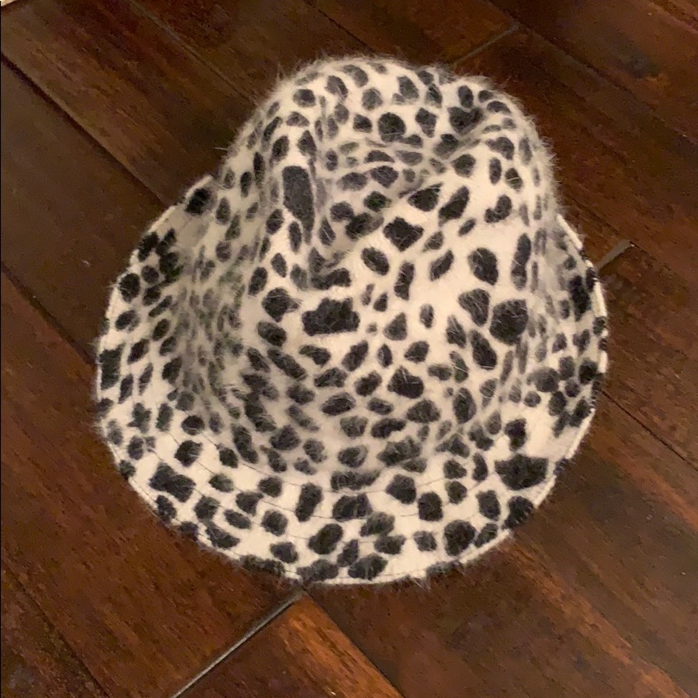 Rabbit Hair Animal Print Fedora Style Hat